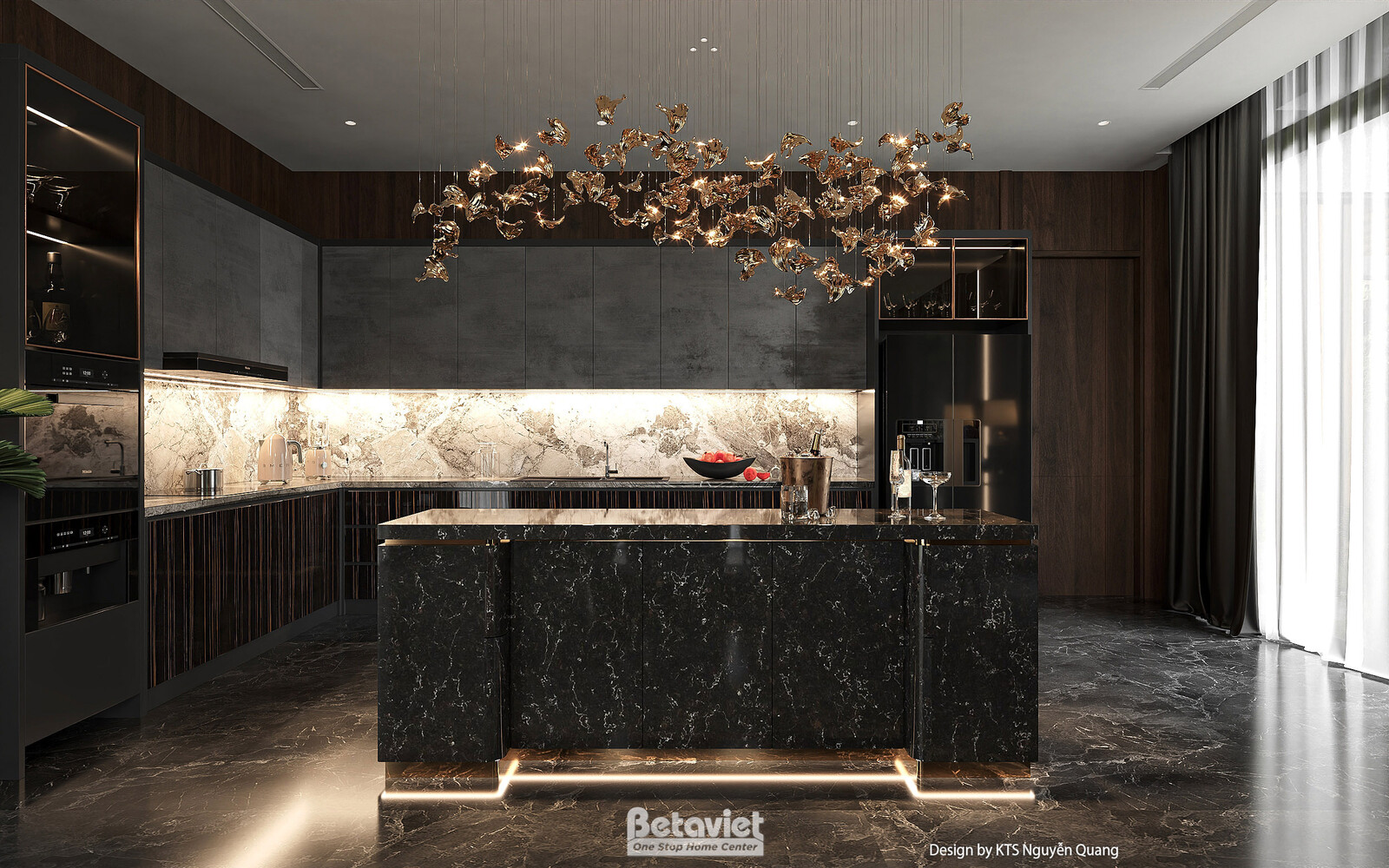 Nội thất phòng ăn biệt thự hiện đại luxury NT25853 – góc nhìn 4