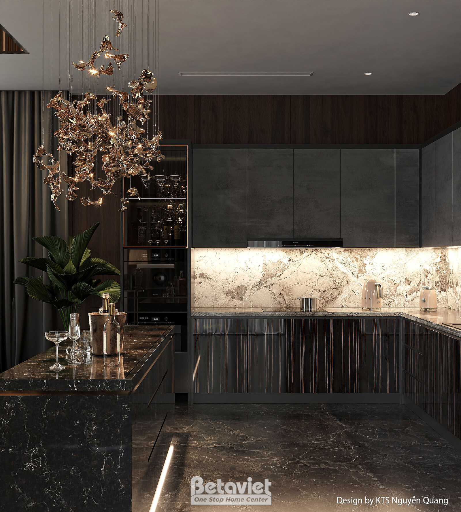 Nội thất phòng ăn biệt thự hiện đại luxury NT25853 – góc nhìn 5