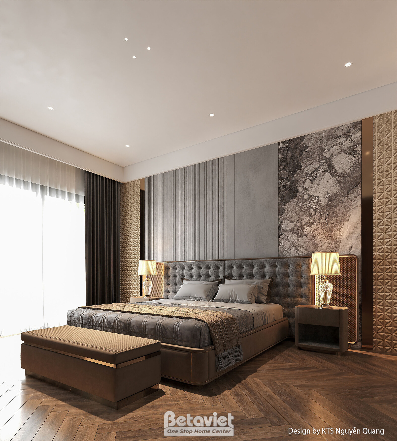 Nội thất phòng ngủ biệt thự hiện đại luxury NT25853 – góc nhìn 6