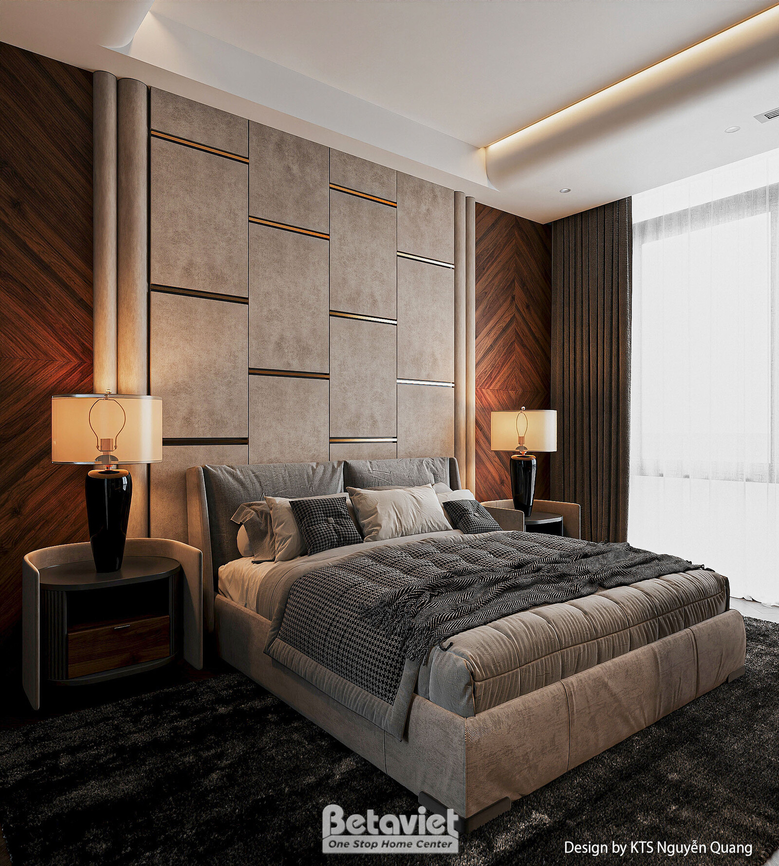 Nội thất phòng ngủ biệt thự hiện đại luxury NT25853 – góc nhìn 4