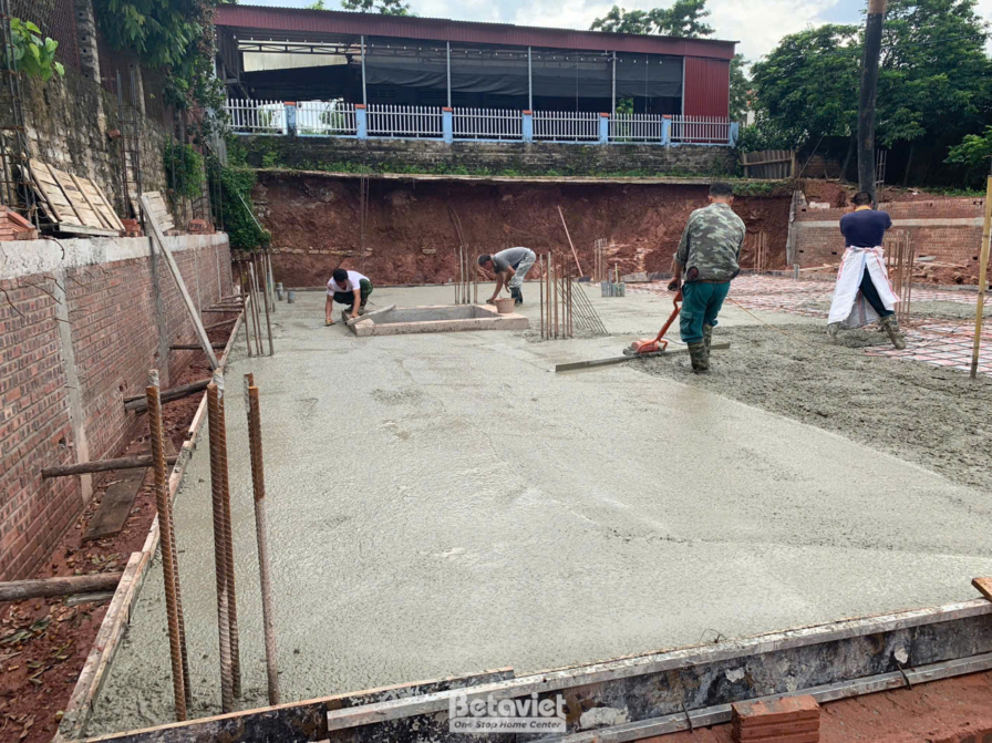 Thi công biệt thự hiện đại TC2009342, giai đoạn khởi công – kết cấu phần thô
