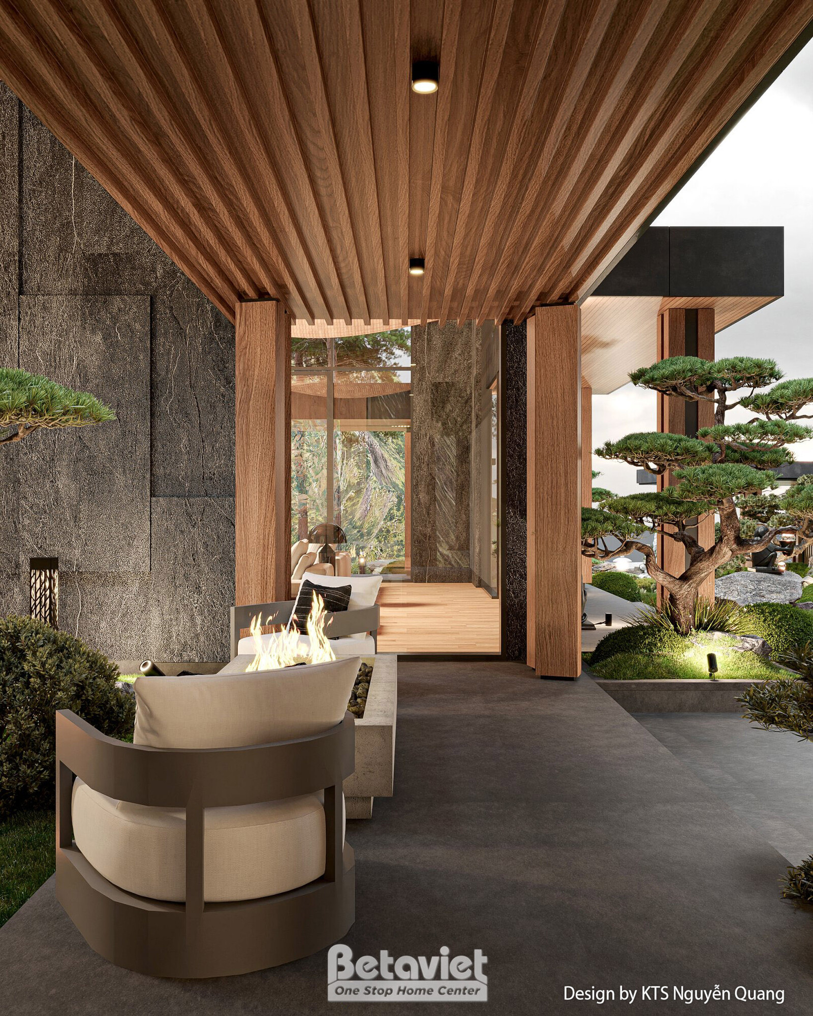 Biệt thự 2 tầng hiện đại luxury KT25861 – phối cảnh mặt tiền (5)