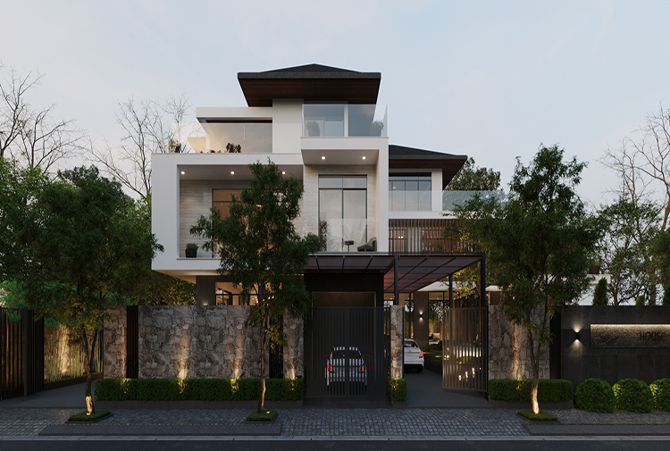Biệt thự hiện đại luxury 3 tầng tại Ninh Bình KT25854
