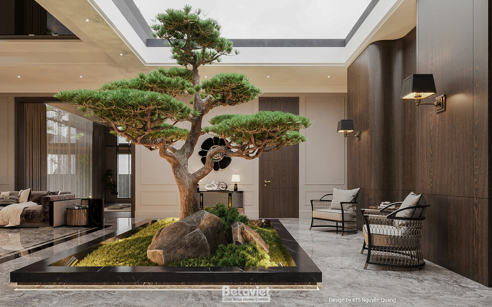 Nội thất phòng khách biệt thự hiện đại luxury NT25852 – góc nhìn 6