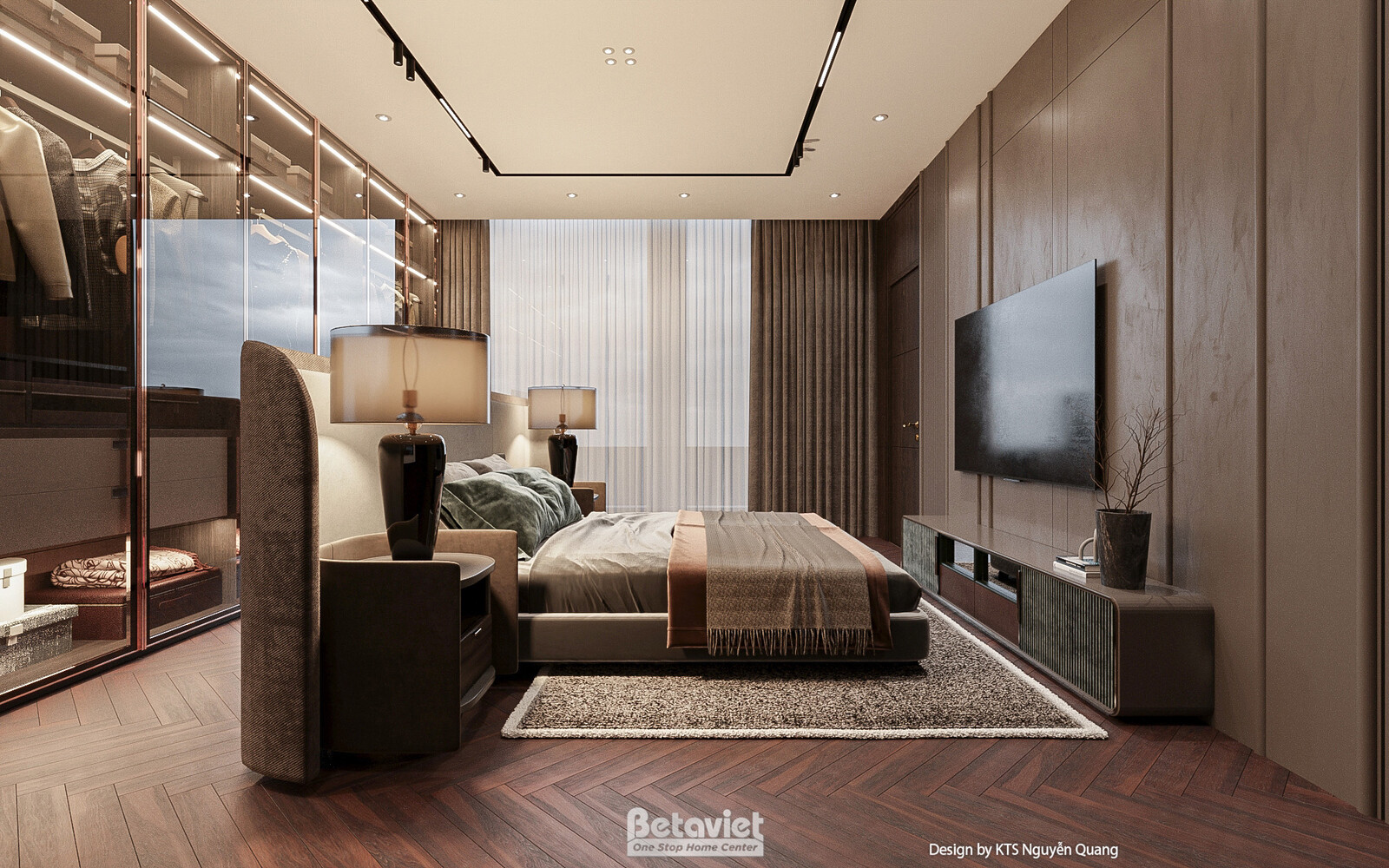 Nội thất phòng ngủ biệt thự hiện đại luxury NT25852 – góc nhìn 4