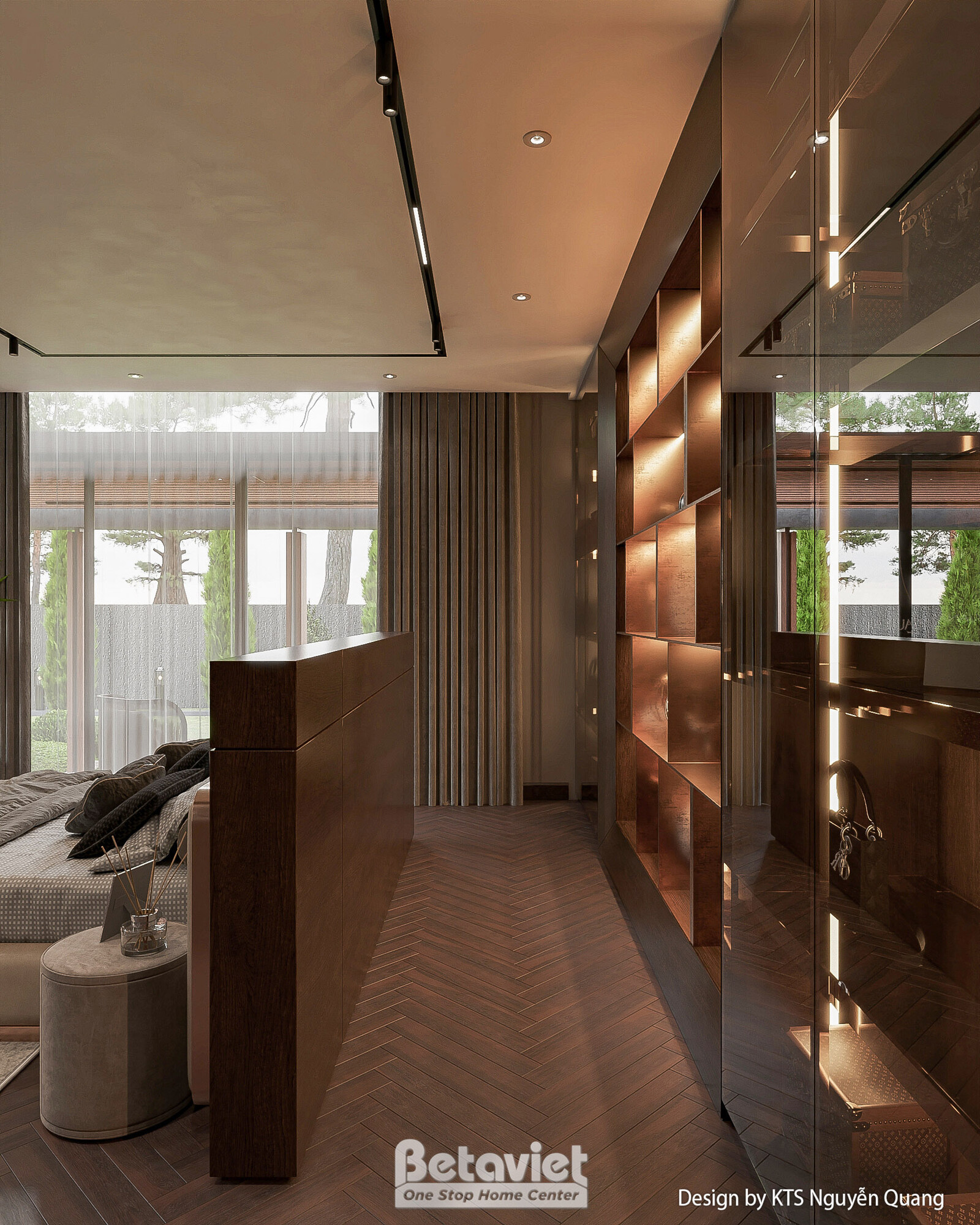 Nội thất phòng ngủ biệt thự hiện đại luxury NT25852 – góc nhìn 10