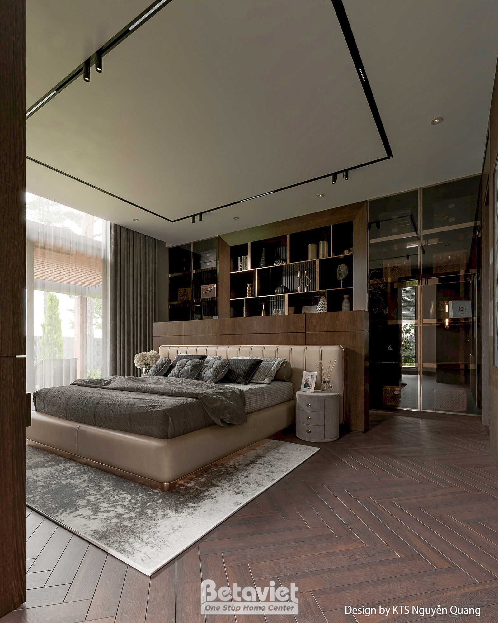 Nội thất phòng ngủ biệt thự hiện đại luxury NT25852 – góc nhìn 5