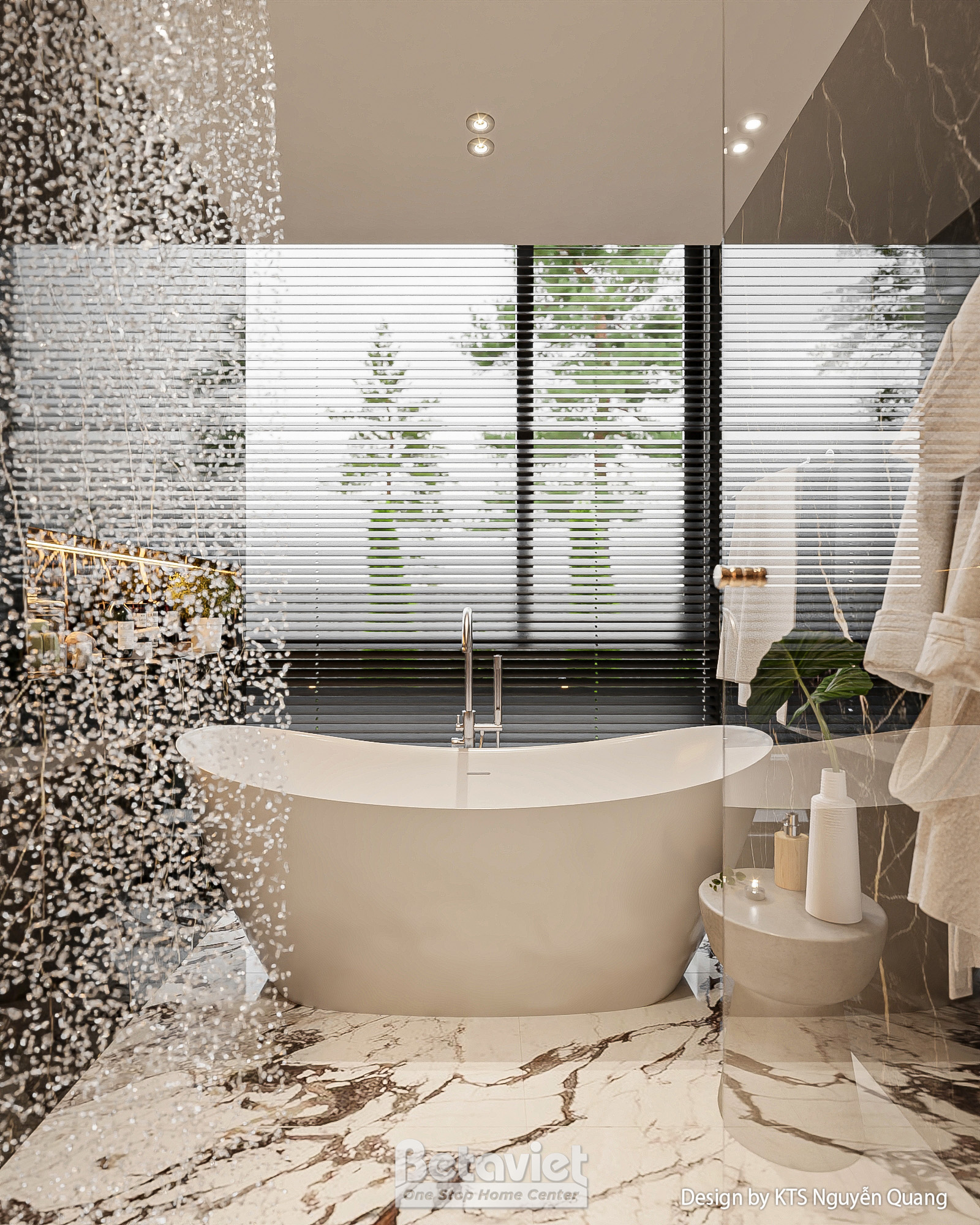 Thiết kế wc biệt thự hiện đại luxury tại Nghệ An NT25852