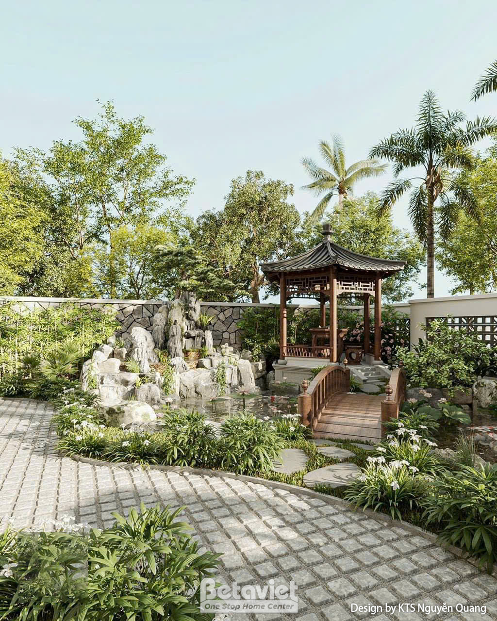 Thiết kế biệt thự 3 tầng phong cách Indochine tại Phú Thọ KT25870