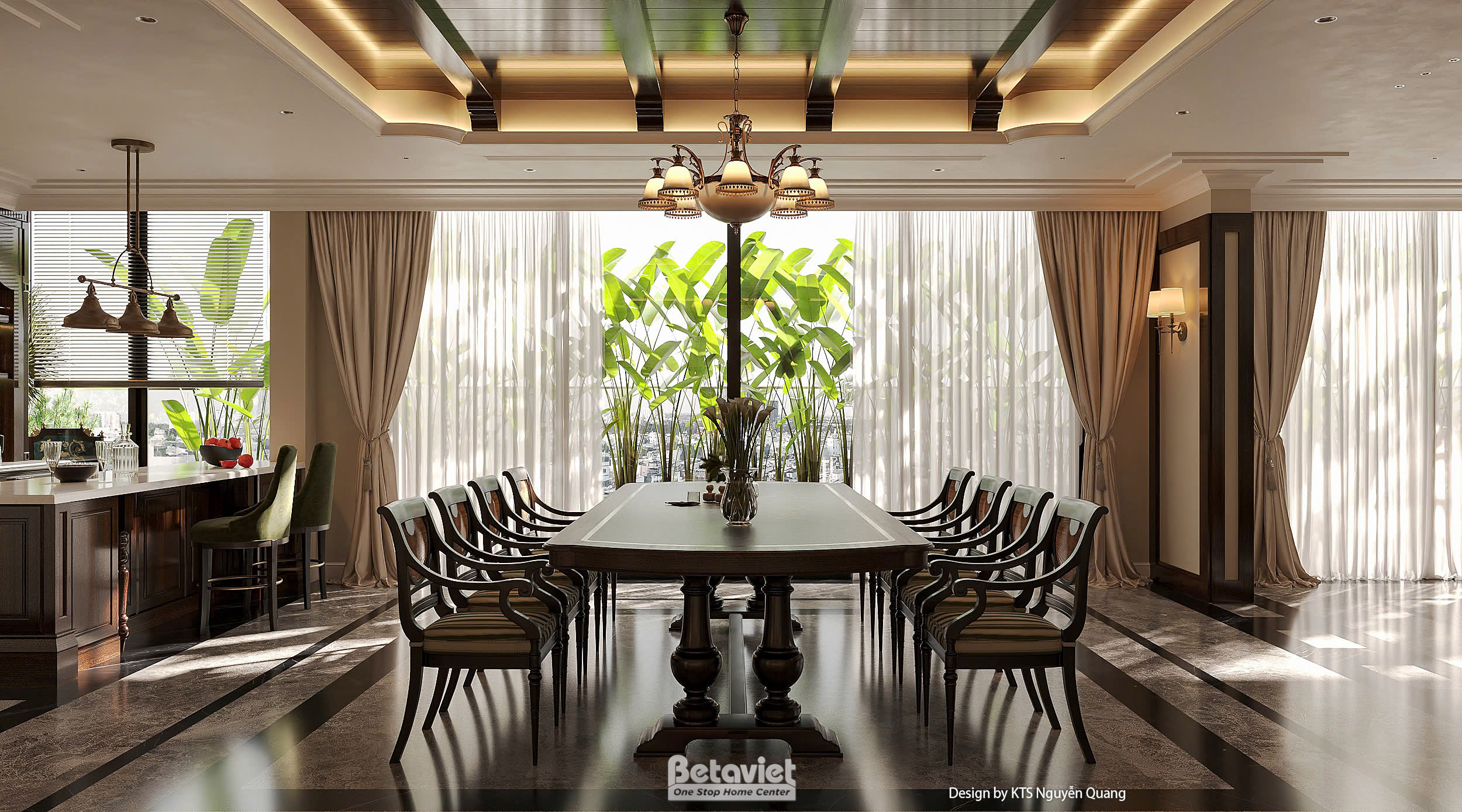 Thiết kế nội thất phòng ăn căn hộ Penthouse Lumi NT25876
