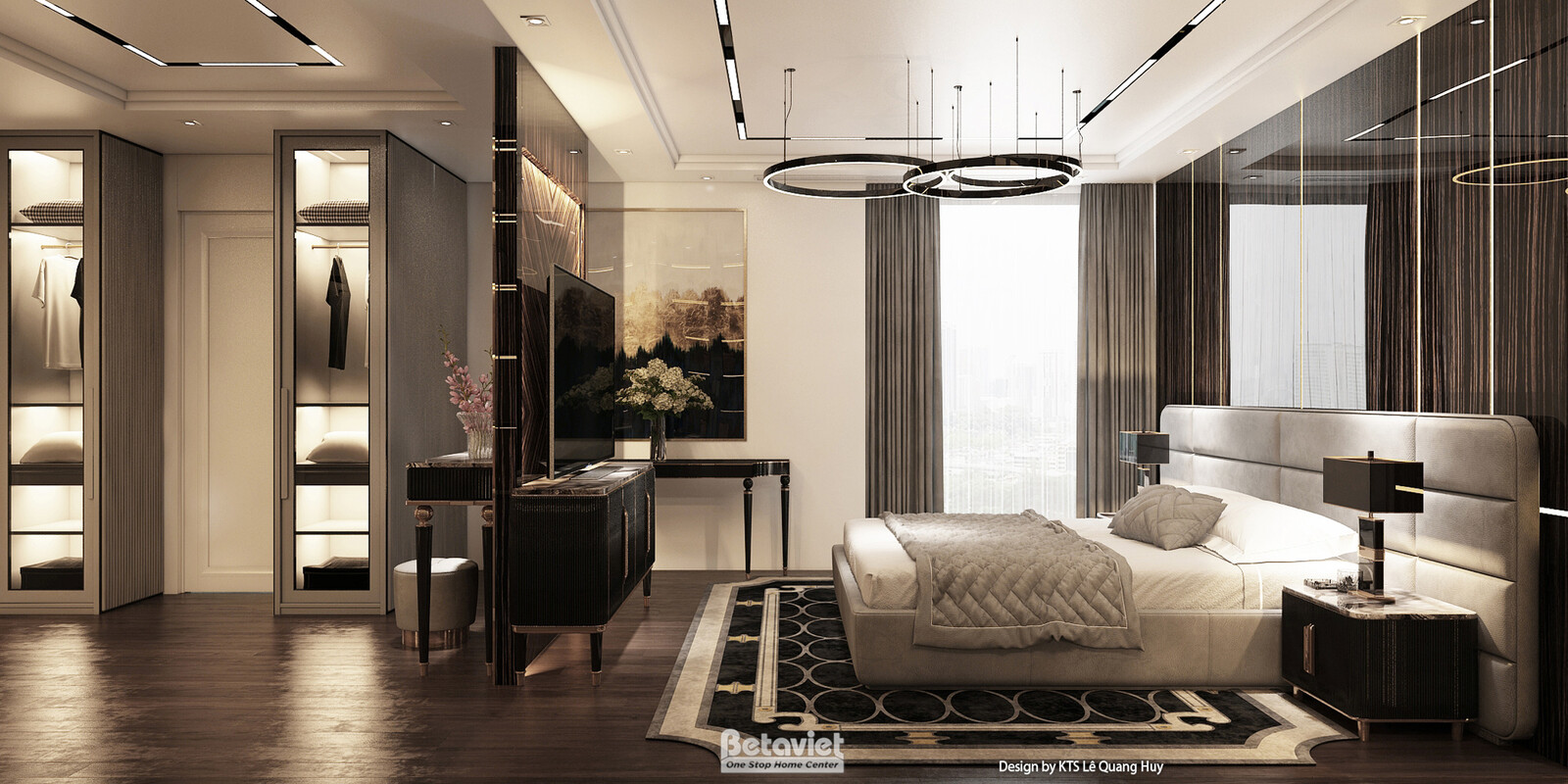 Nội thất phòng ngủ biệt thự hiện đại NT25874 – góc nhìn 2