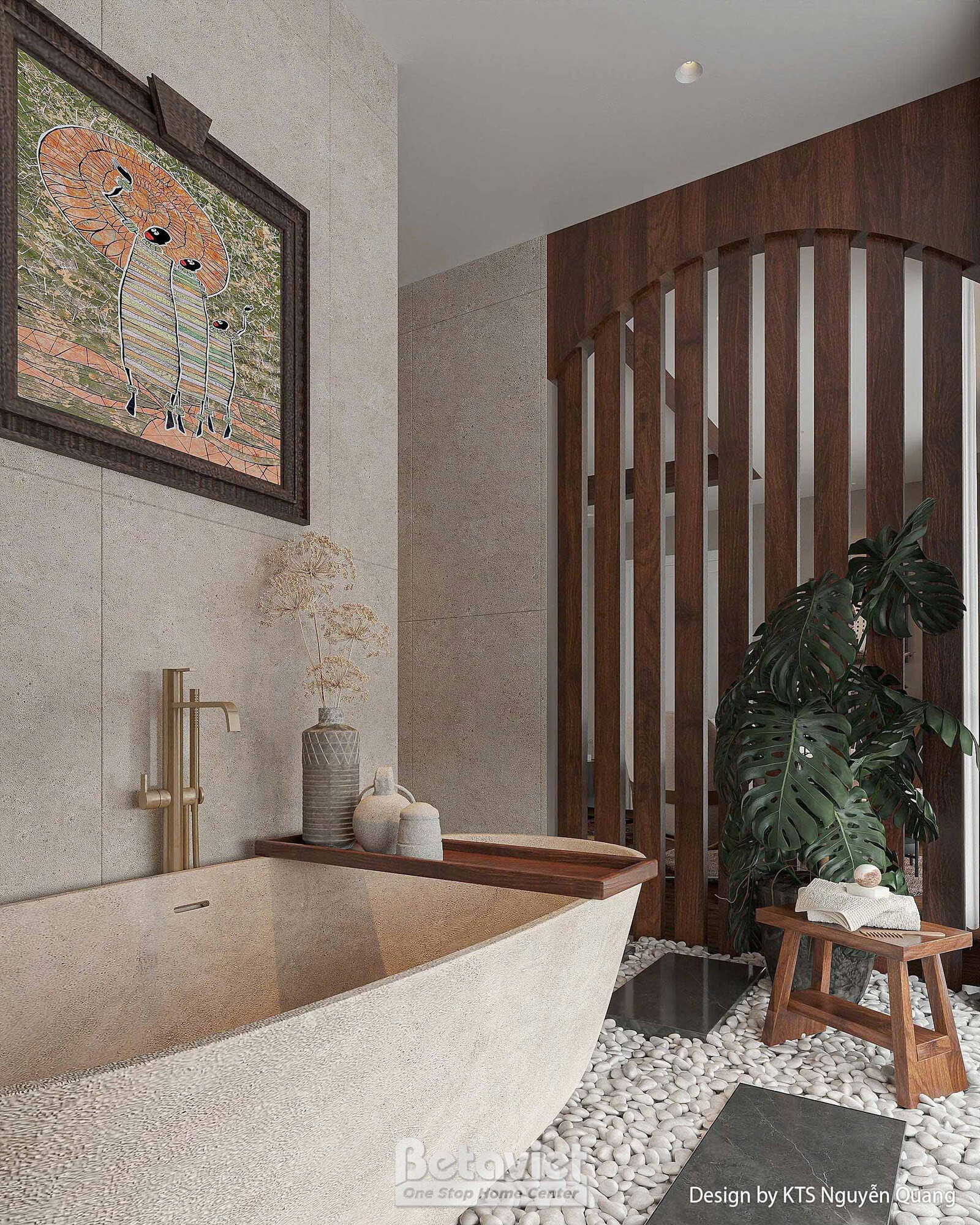 Nội thất phòng tắm biệt thự hiện đại KT25875 – góc nhìn 3