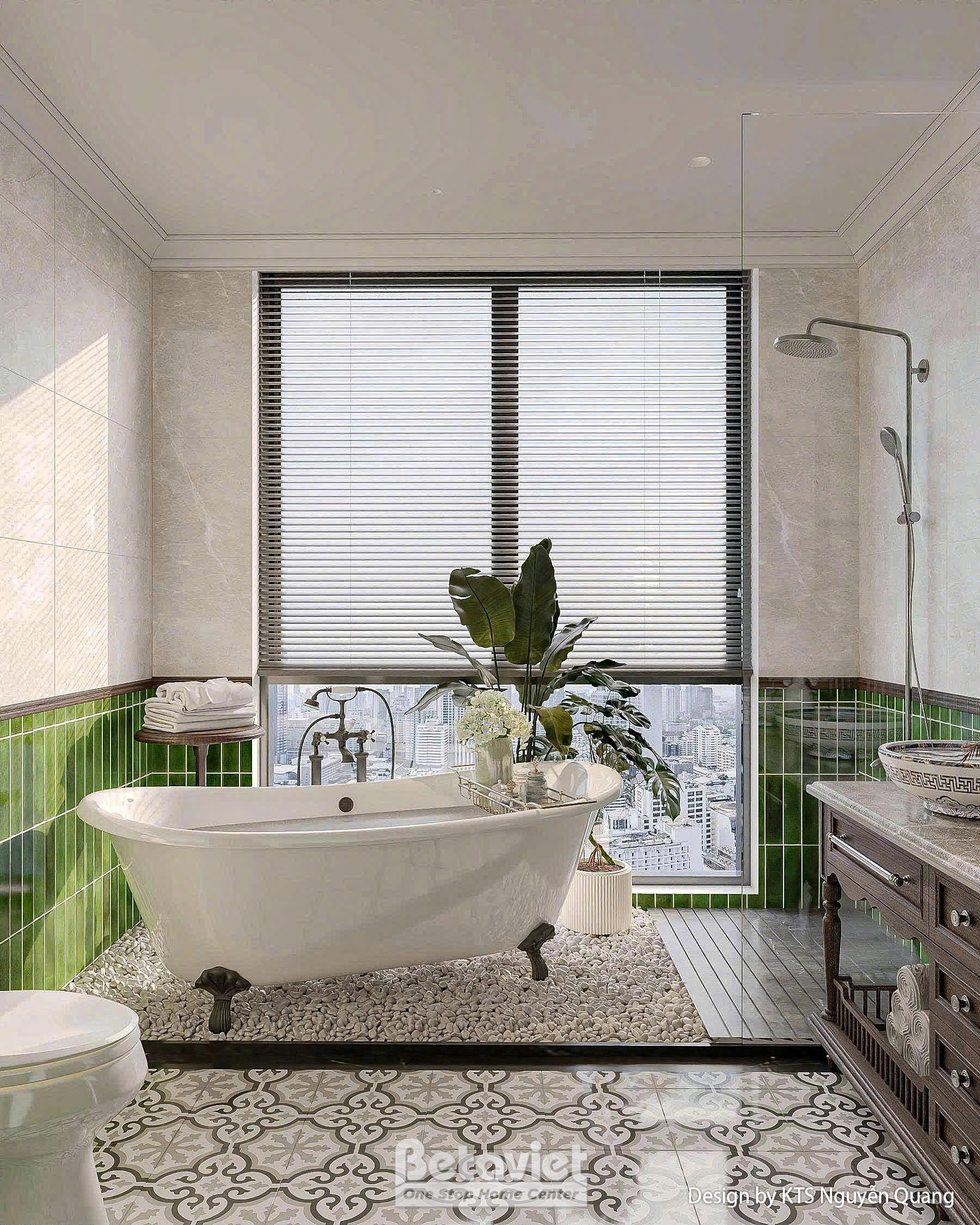 Thiết kế nội thất phòng tắm căn hộ Penthouse Lumi NT25876