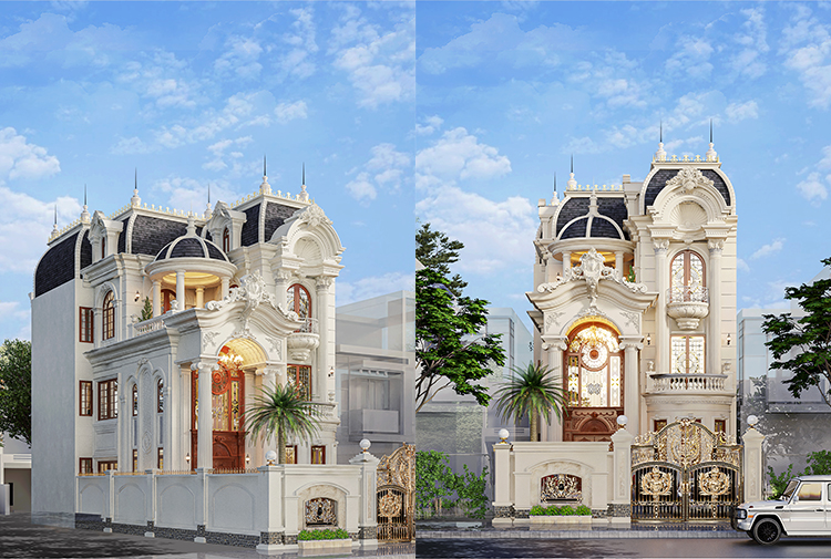 Thiết kế biệt thự 3 tầng tân cổ điển Bắc Ninh - Betaviet KT25876