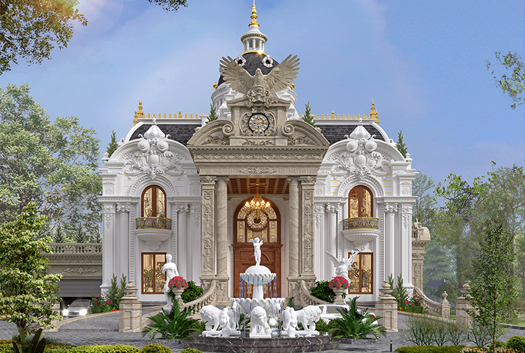 Thiết kế biệt thự 3 tầng tân cổ điển Hà Nội — KT25885