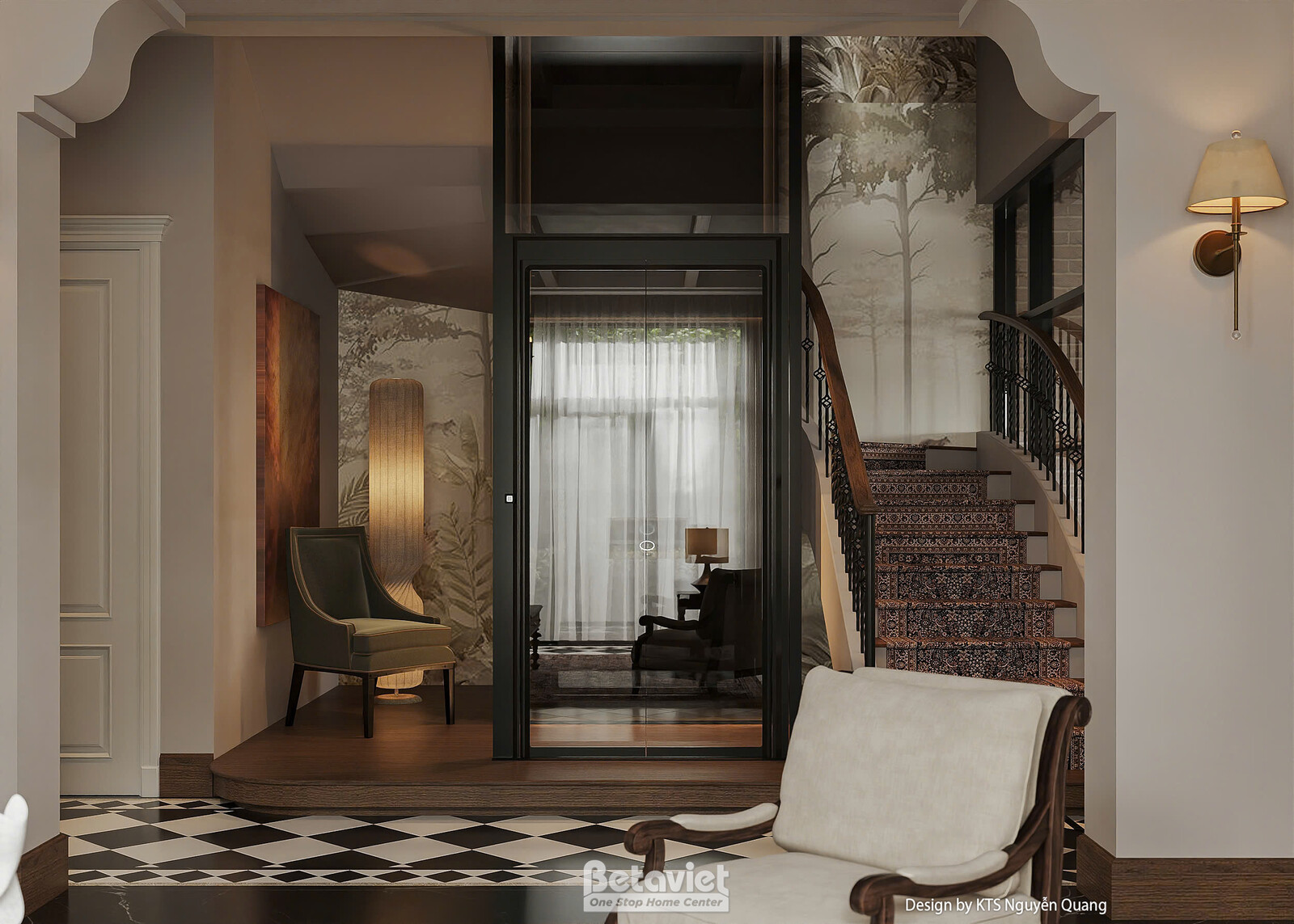 Nội thất phòng khách biệt thự hiện đại luxury NT25877 – góc nhìn 5