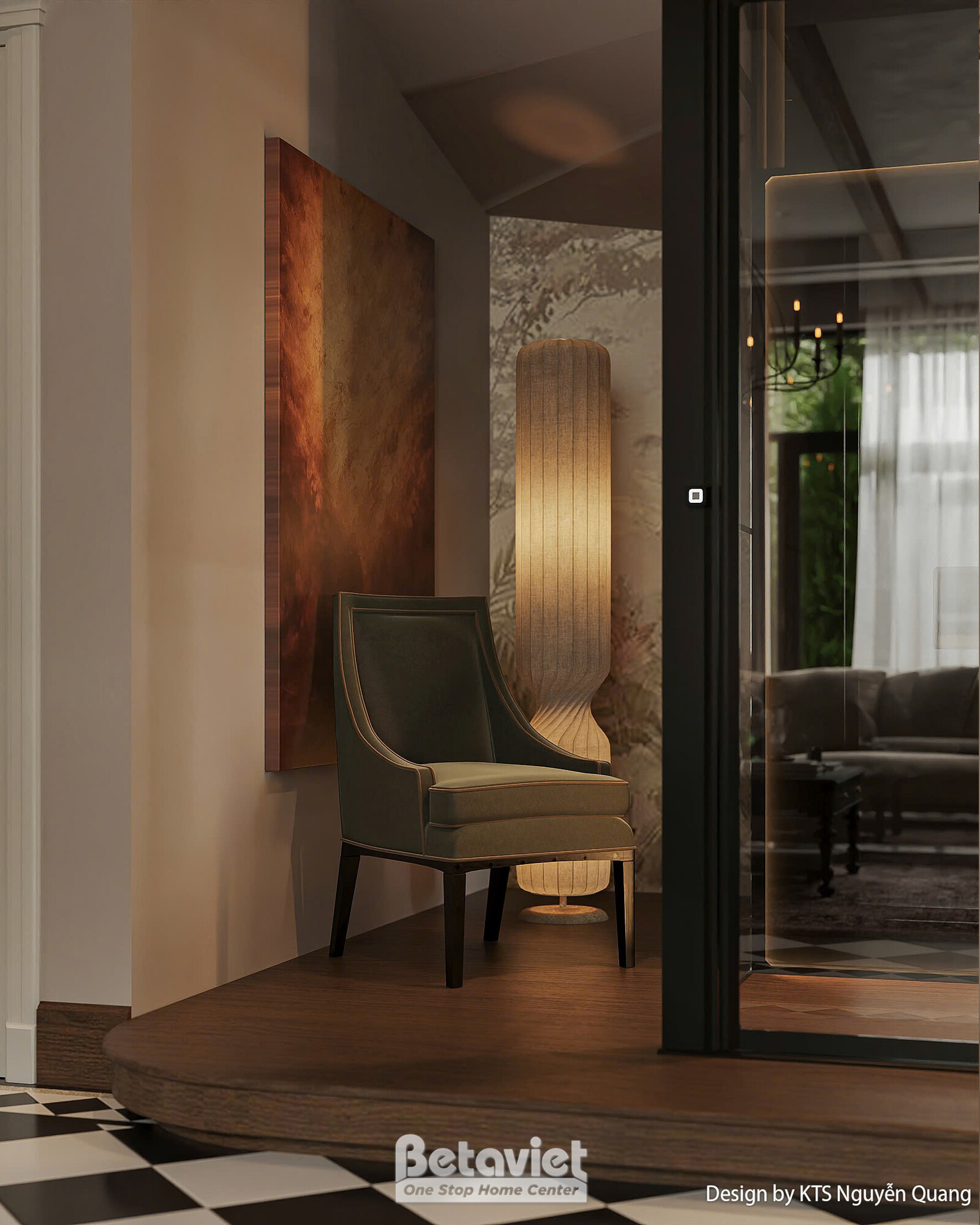 Nội thất phòng làm việc - học tập biệt thự hiện đại luxury NT25877 – góc nhìn 10
