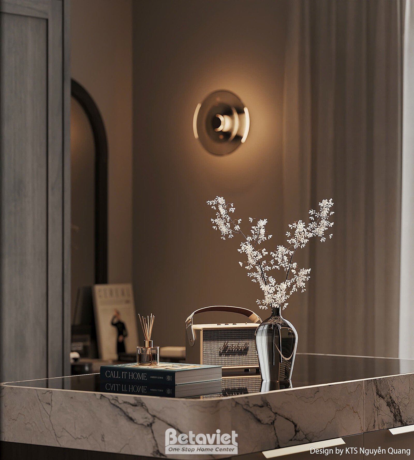 Nội thất phòng làm việc - học tập biệt thự hiện đại luxury NT25877 – góc nhìn 9
