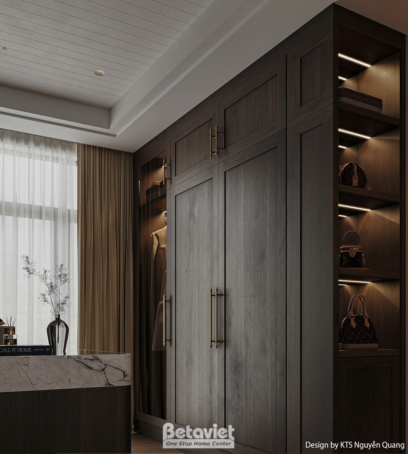 Nội thất phòng làm việc - học tập biệt thự hiện đại luxury NT25877 – góc nhìn 8