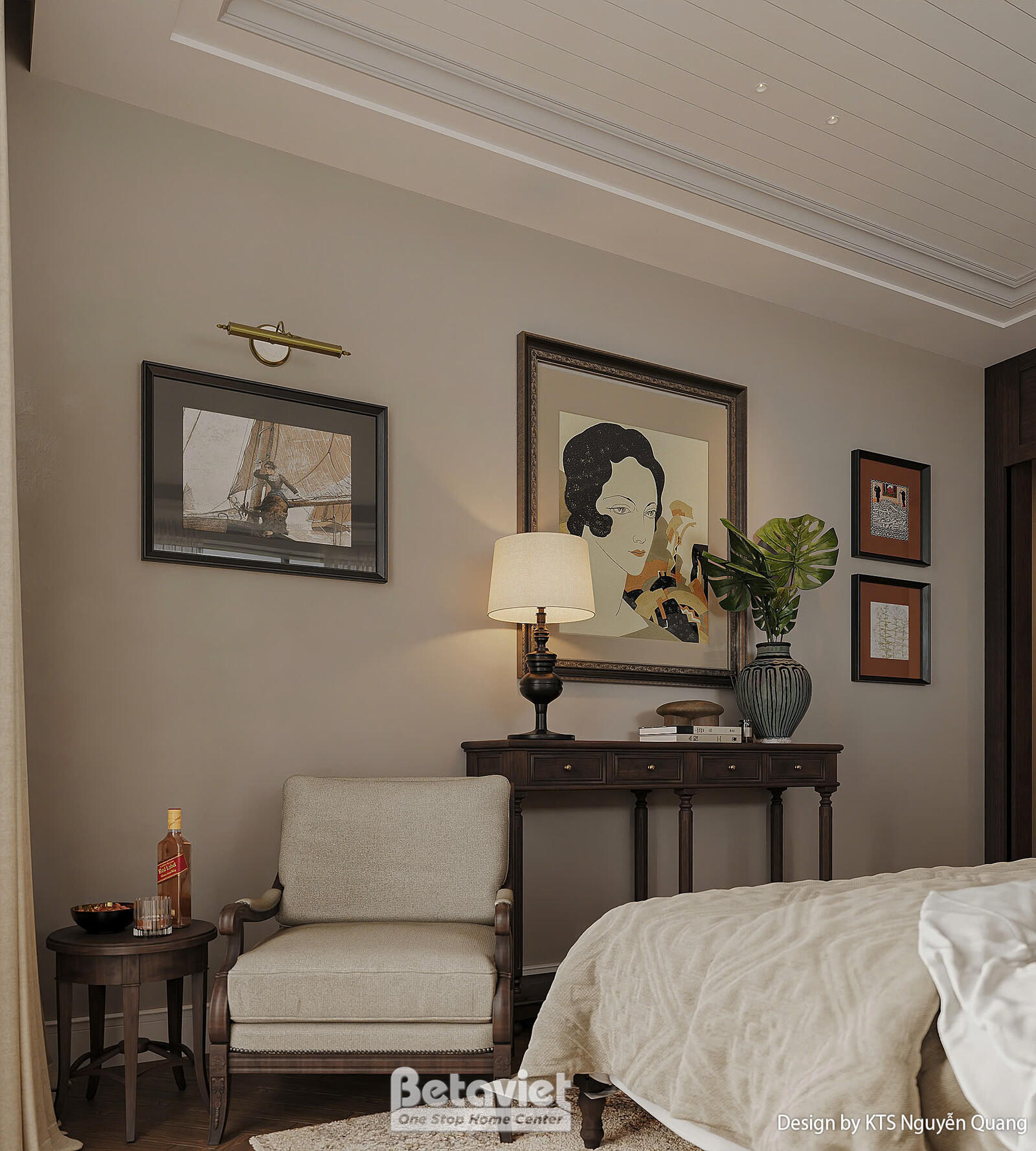 Nội thất phòng ngủ biệt thự hiện đại luxury NT25877 – góc nhìn 5