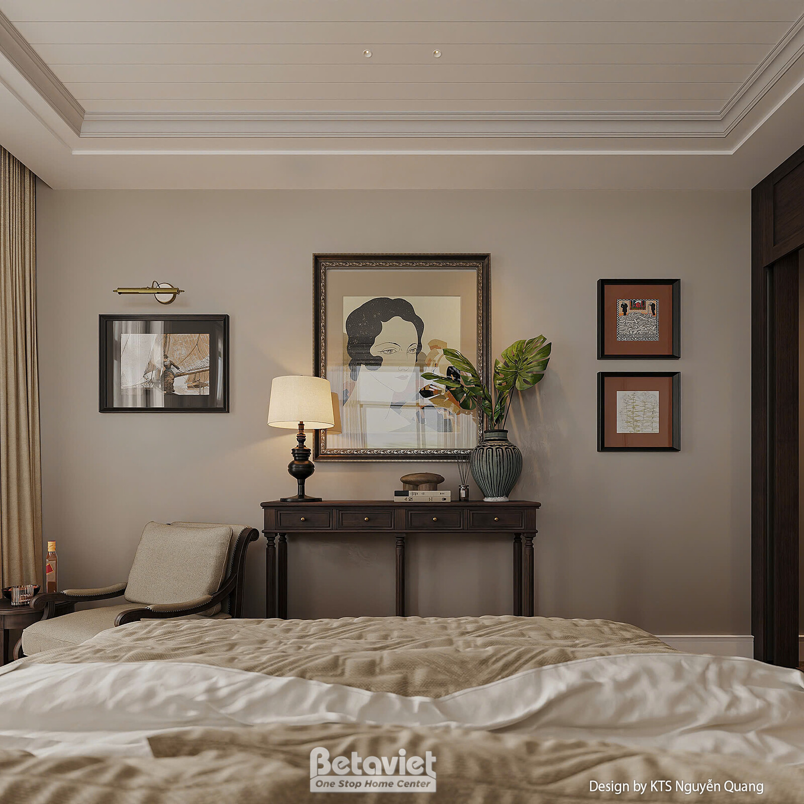 Nội thất phòng ngủ biệt thự hiện đại luxury NT25877 – góc nhìn 4