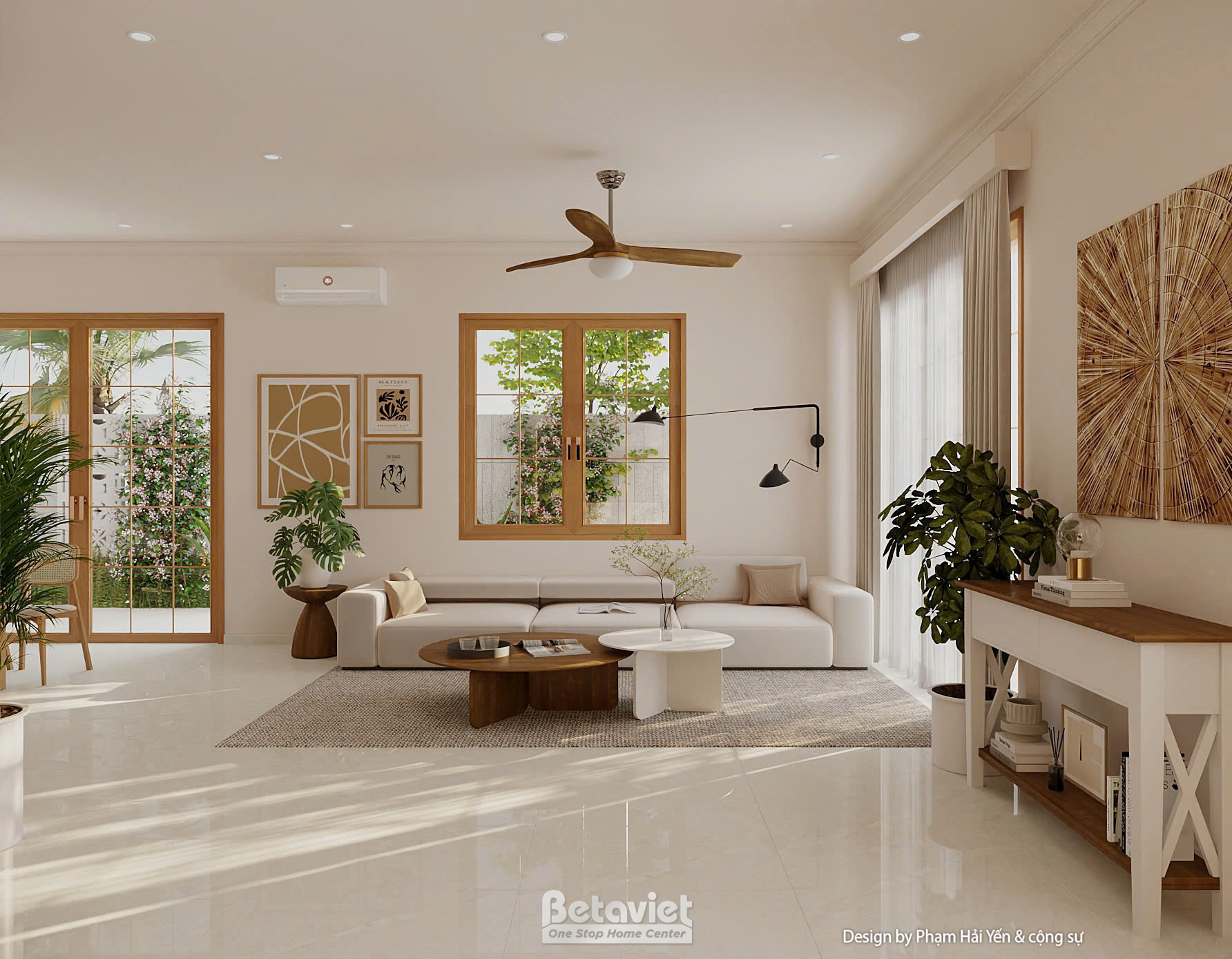 Thiết kế phòng khách nhà phố hiện đại Hà Nội - NT25891 Betaviet