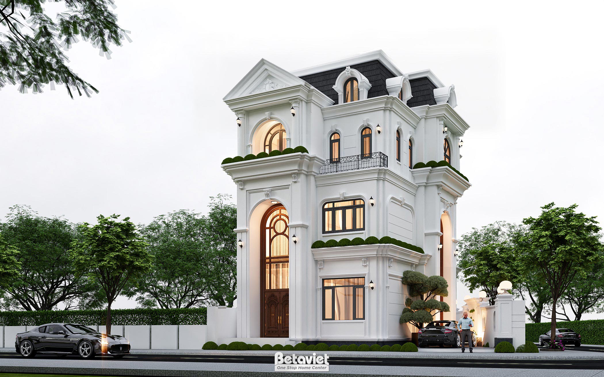 Thi công lắp đặt hoàn thiện nội thất biệt thự tân cổ điển