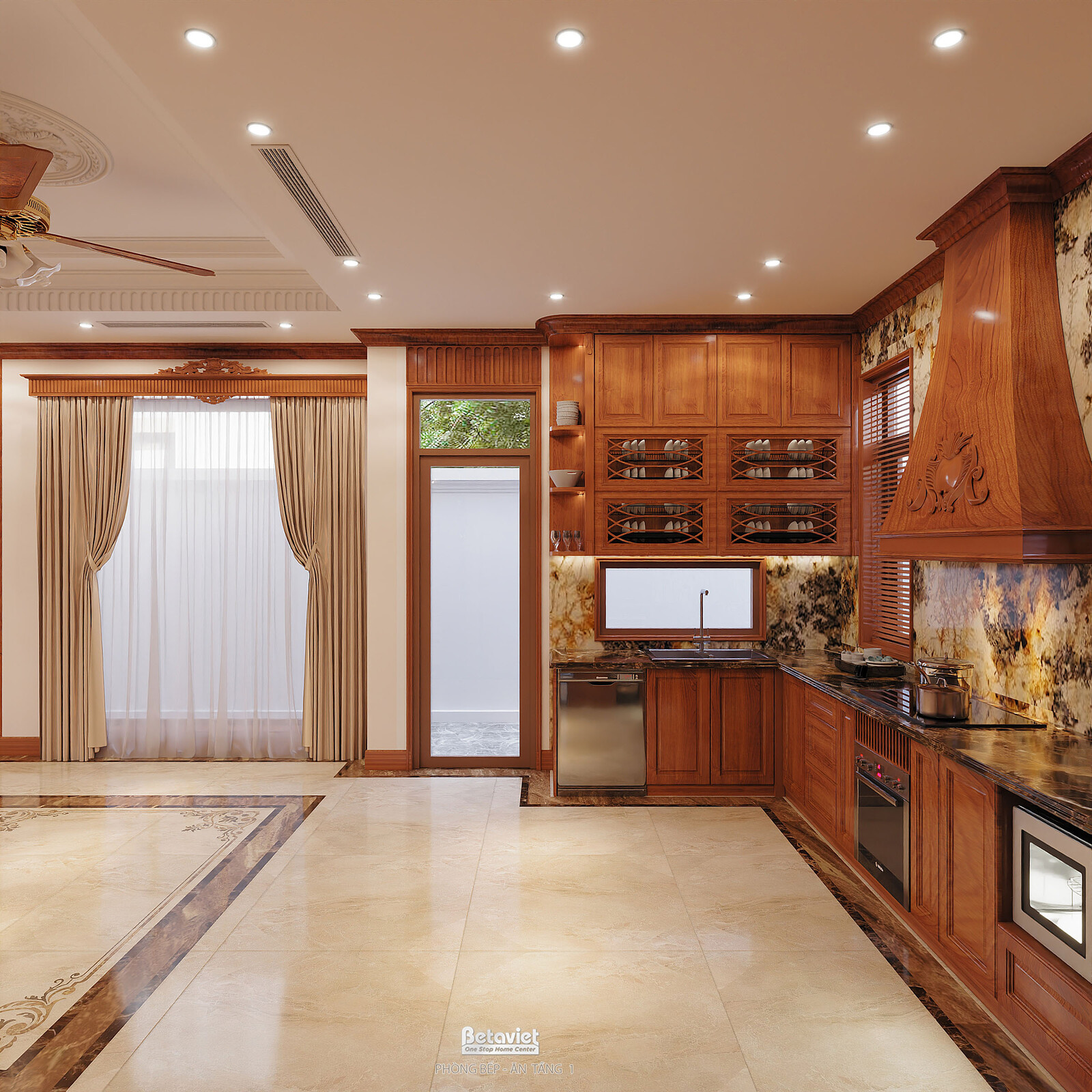 Nội thất phòng ăn biệt thự tân cổ điển KT2009134 – góc nhìn 10