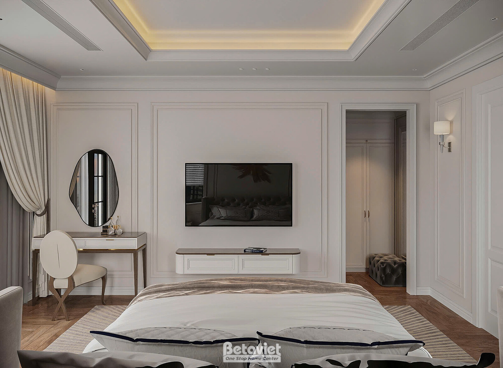 Nội thất phòng ngủ biệt thự hiện đại NT2009437 – góc nhìn 13