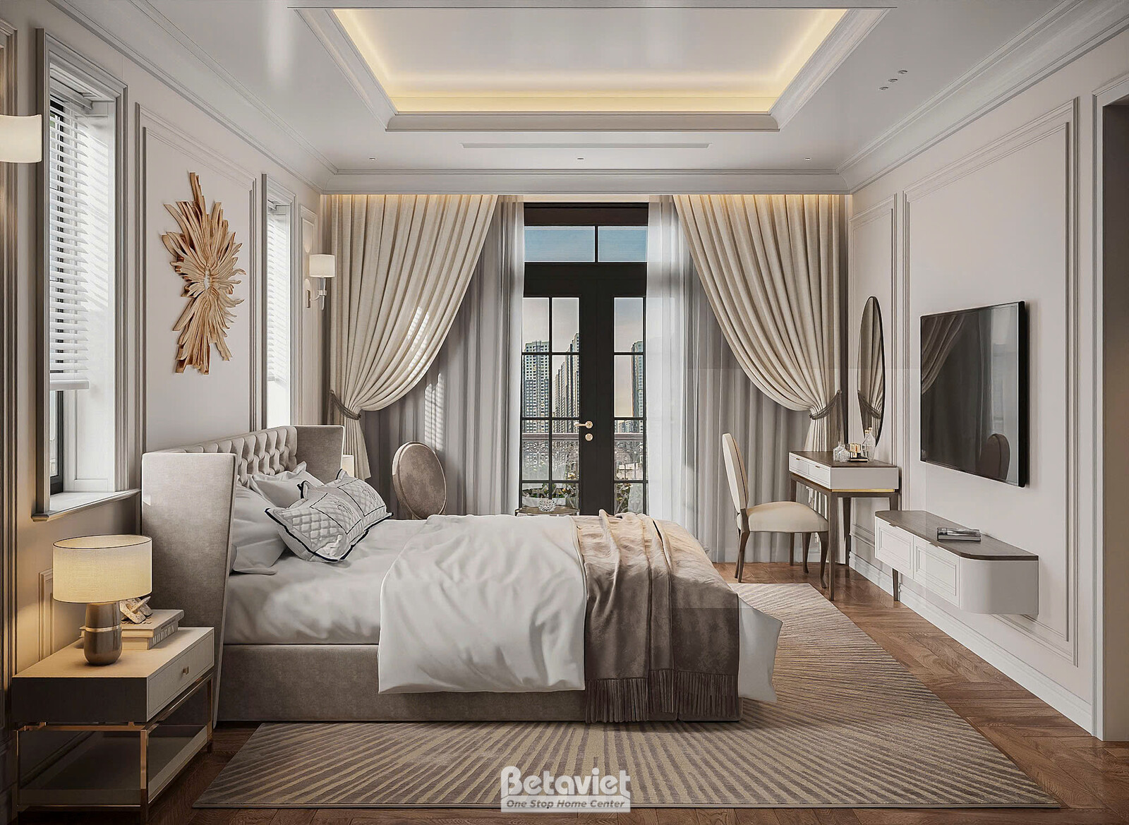 Nội thất phòng ngủ biệt thự hiện đại NT2009437 – góc nhìn 9