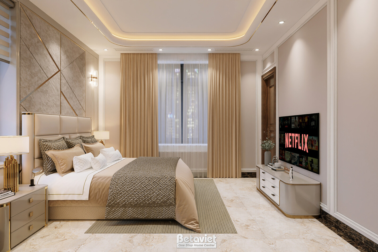 Nội thất phòng ngủ biệt thự hiện đại NT2009419 – góc nhìn 14