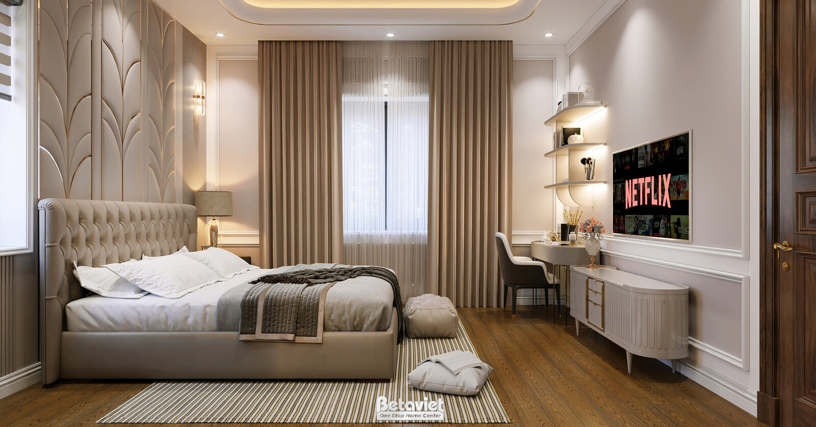 Nội thất phòng ngủ biệt thự hiện đại NT2009419 – góc nhìn 10