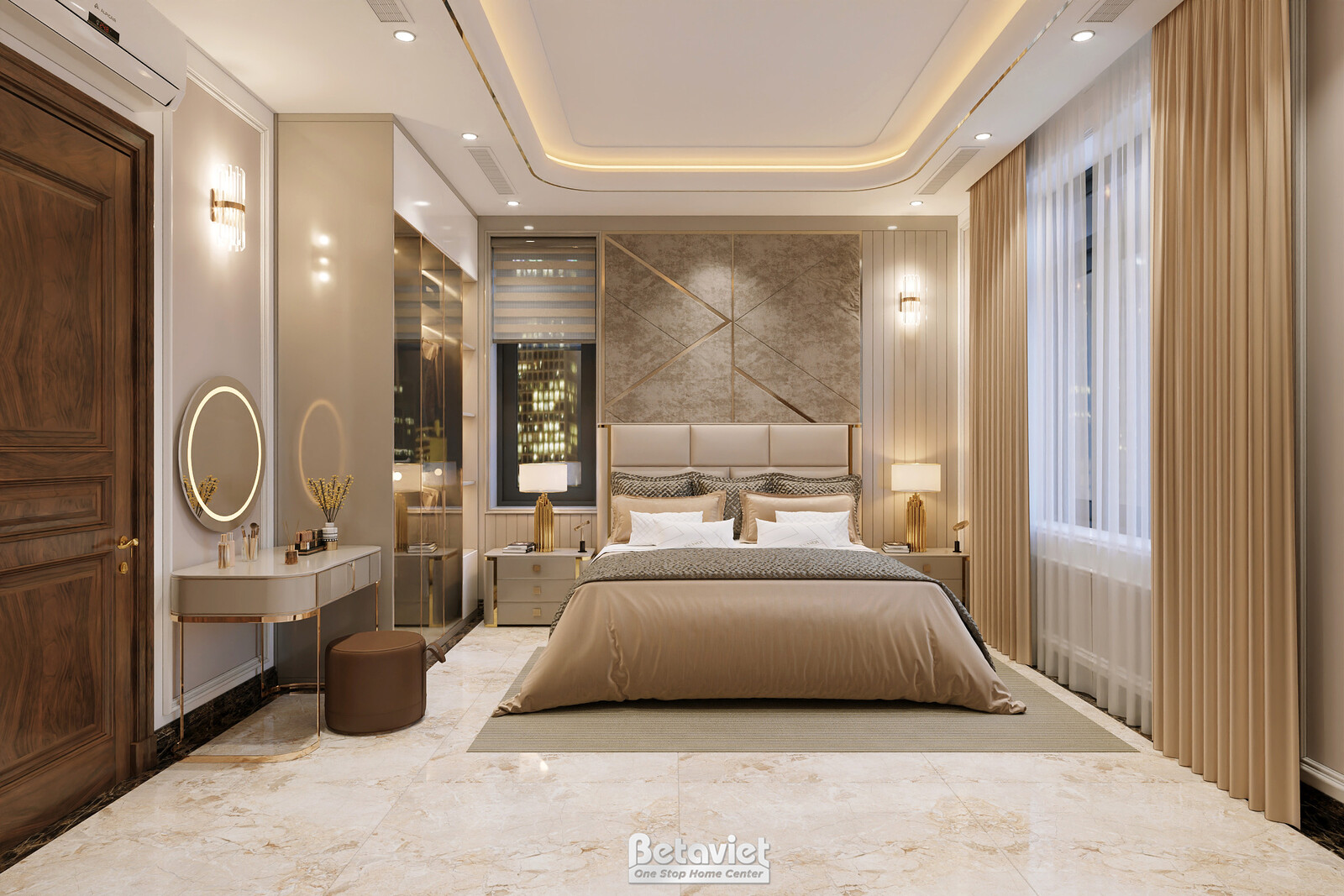 Nội thất phòng ngủ biệt thự hiện đại NT2009419 – góc nhìn 5