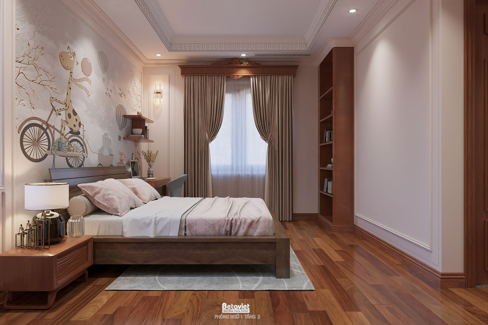 Nội thất phòng ngủ biệt thự tân cổ điển KT2009134 – góc nhìn 5