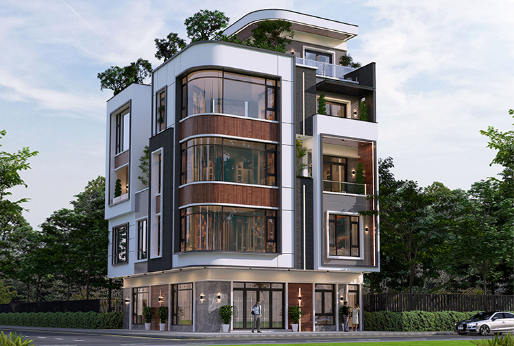 Biệt thự phố 4 tầng hiện đại tại Thanh Hóa