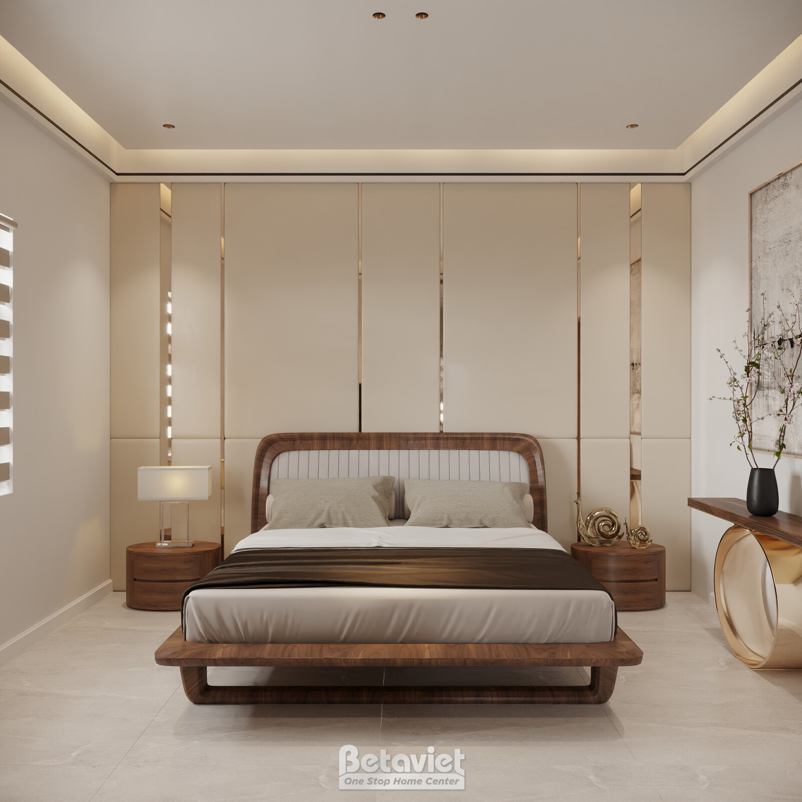 Nội thất phòng ngủ biệt thự hiện đại NT2008871 – góc nhìn tổng thể