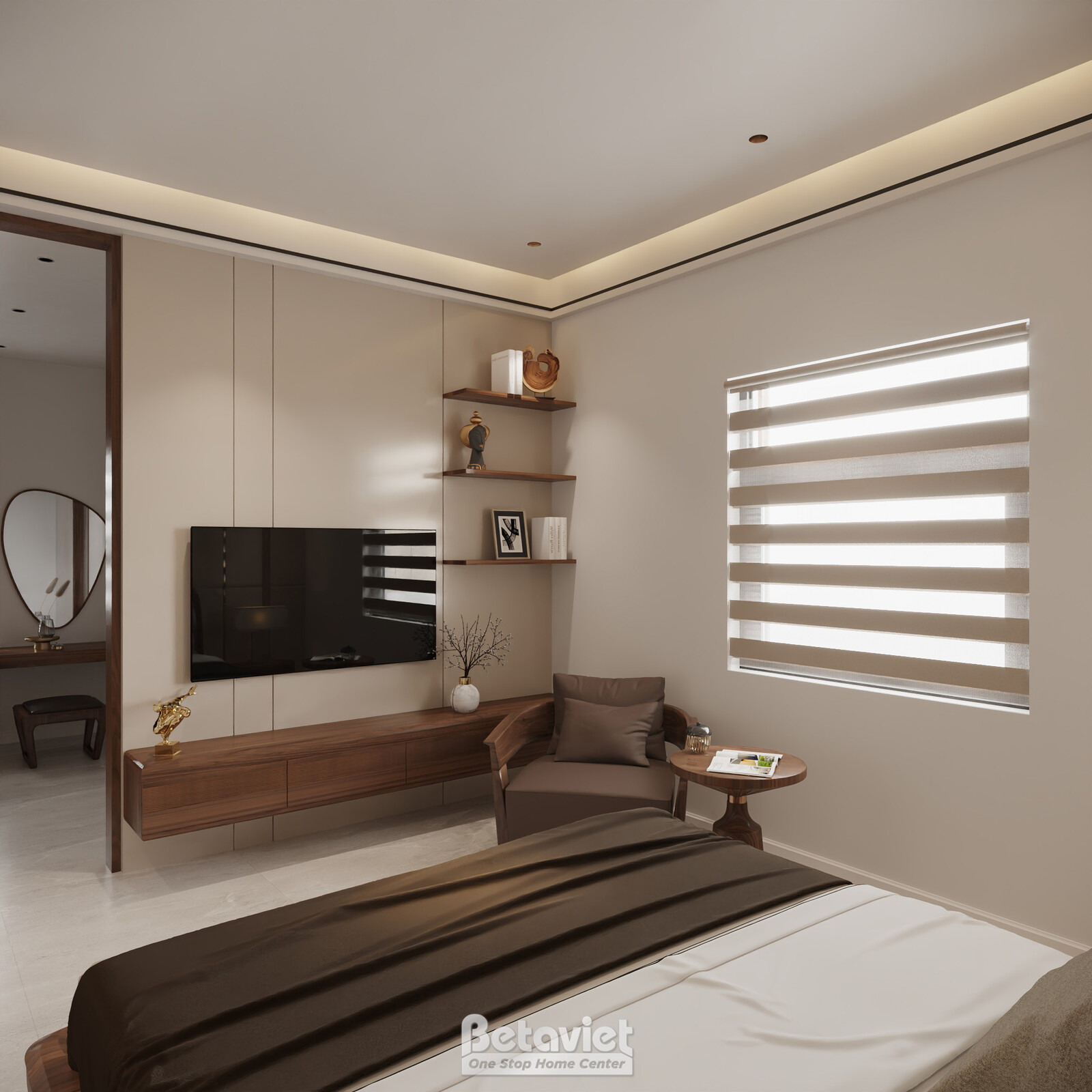 Nội thất phòng ngủ biệt thự hiện đại NT2008871 – góc nhìn 4