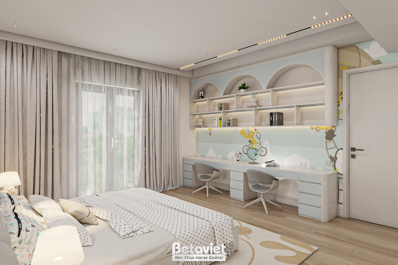 Nội thất phòng ngủ biệt thự hiện đại KT2009225 – góc nhìn 16