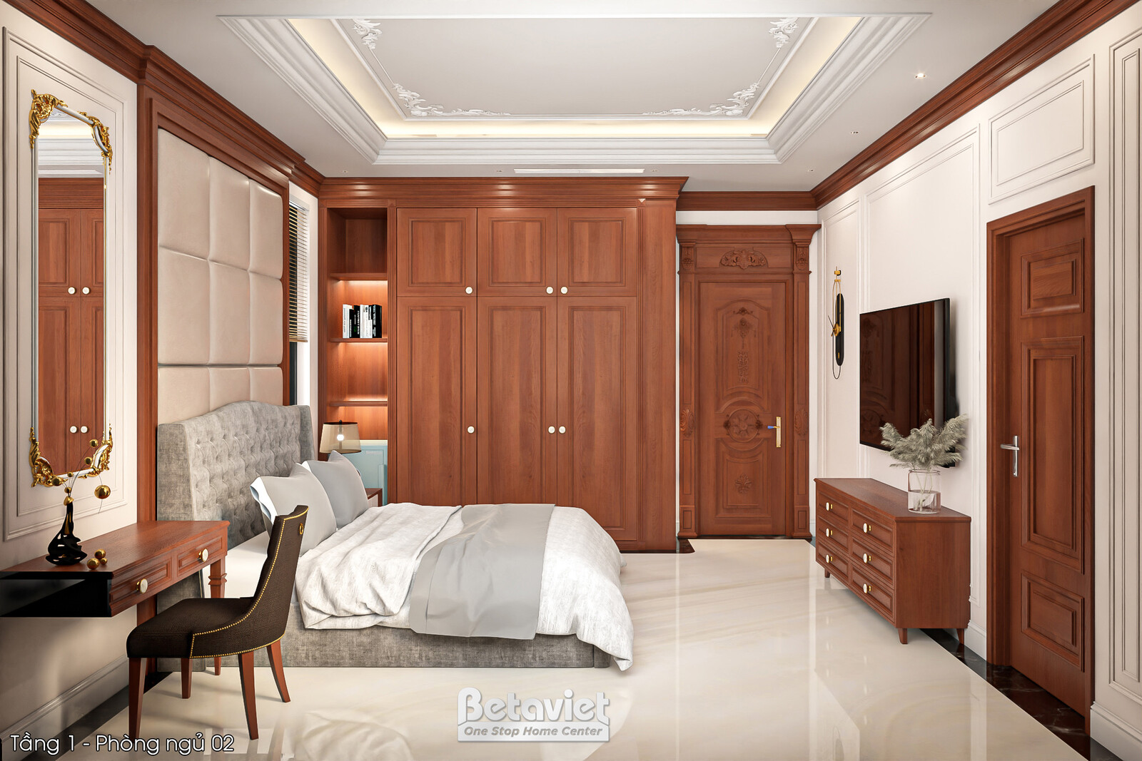 Nội thất phòng ngủ biệt thự hiện đại KT2009225 – góc nhìn 5