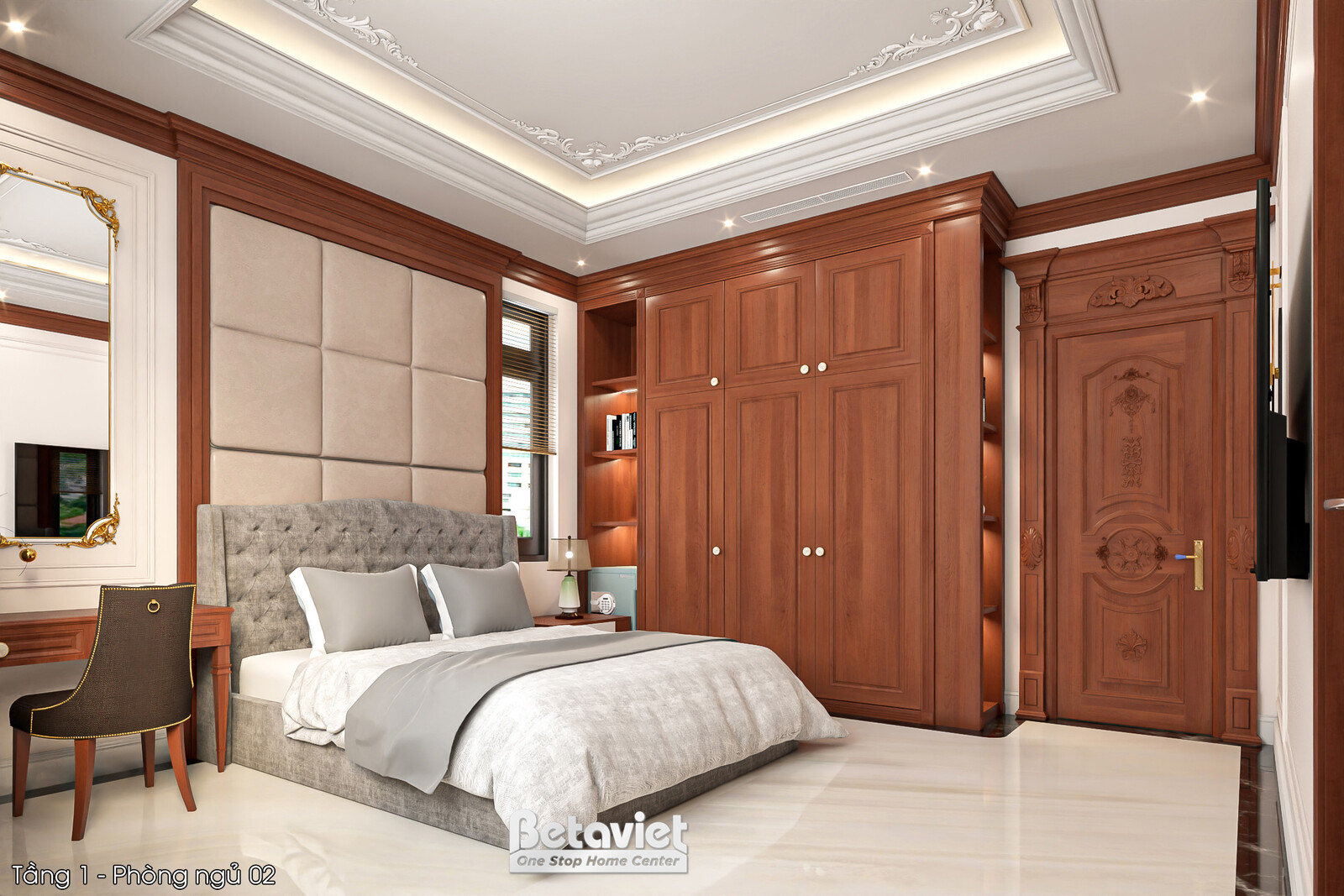 Nội thất phòng ngủ biệt thự hiện đại KT2009225 – góc nhìn 6