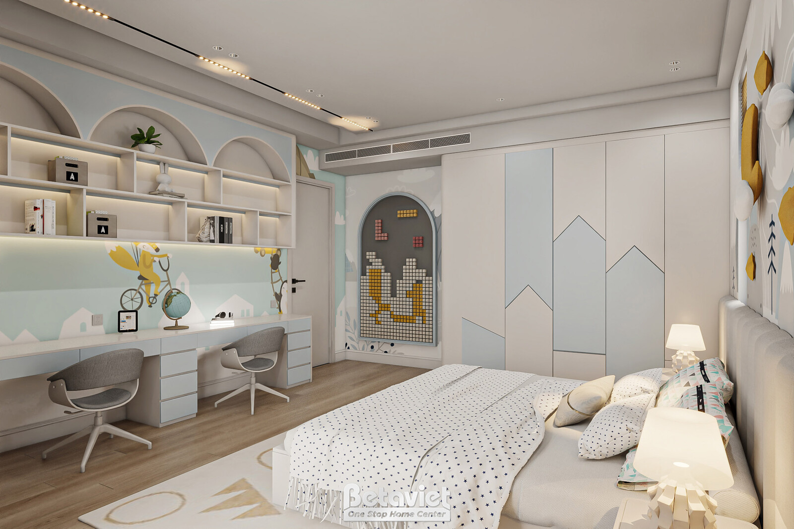 Nội thất phòng ngủ biệt thự hiện đại KT2009225 – góc nhìn 11