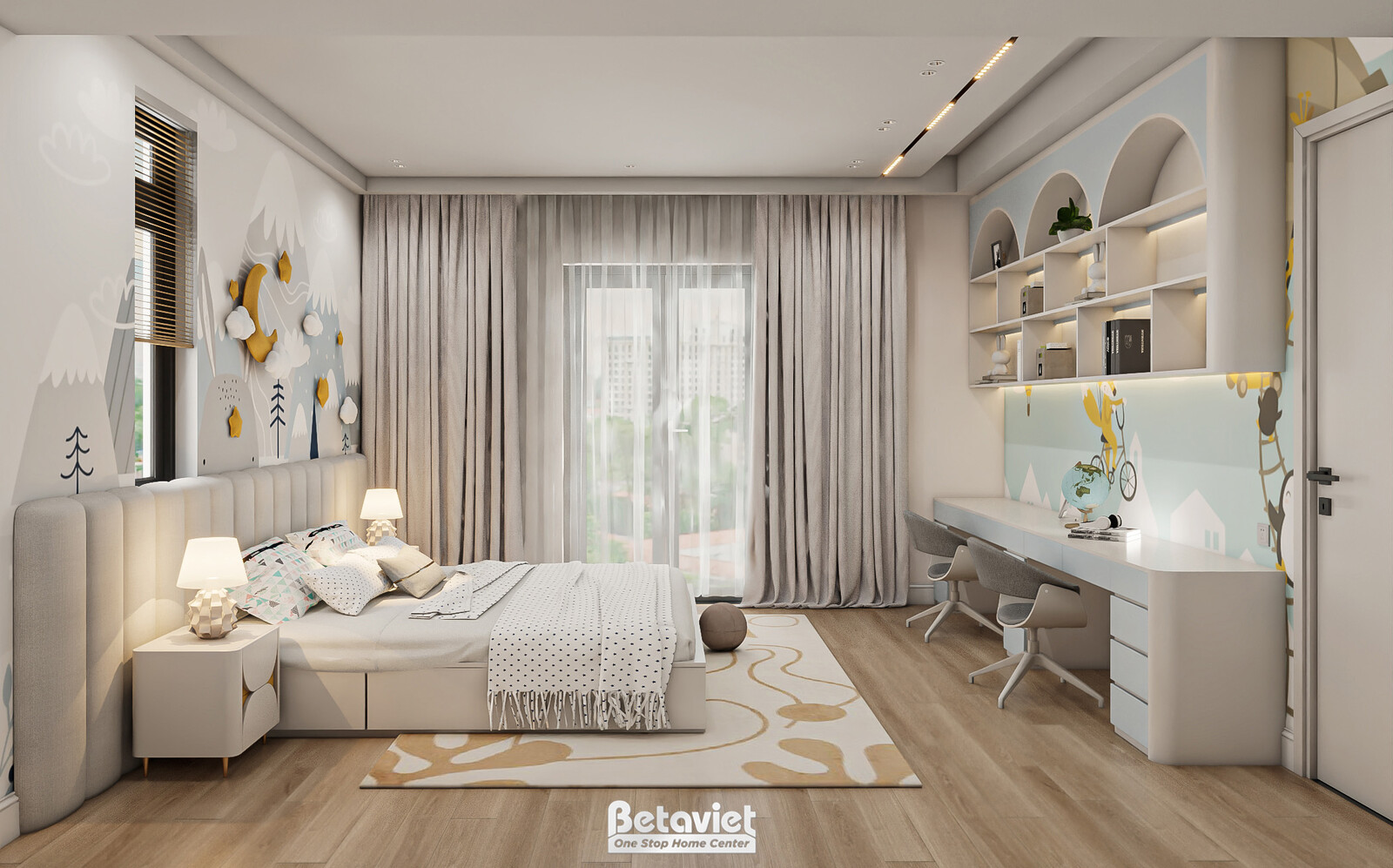 Nội thất phòng ngủ biệt thự hiện đại KT2009225 – góc nhìn 10