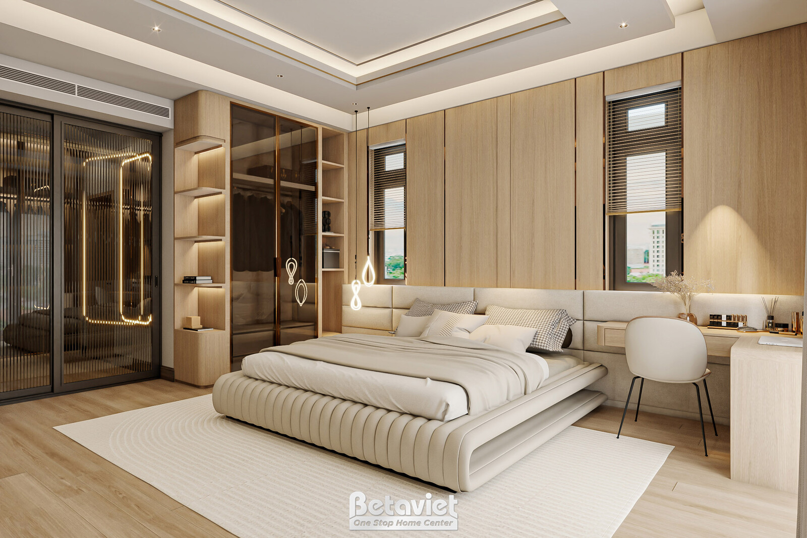 Nội thất phòng ngủ biệt thự tân cổ điển KT2009225 – góc nhìn 6