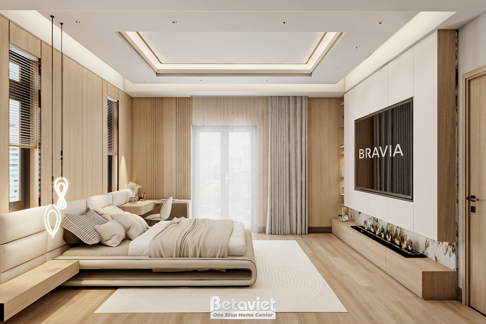 Nội thất phòng ngủ biệt thự tân cổ điển KT2009225 – góc nhìn 7