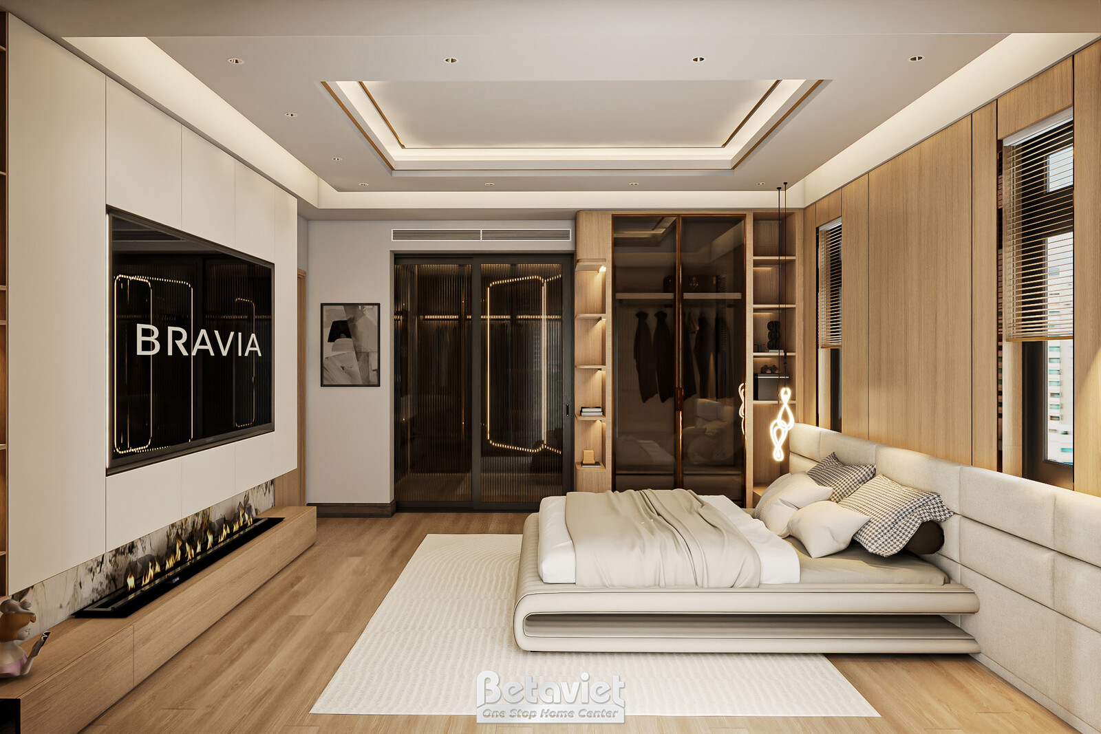 Nội thất phòng ngủ biệt thự tân cổ điển KT2009225 – góc nhìn 8