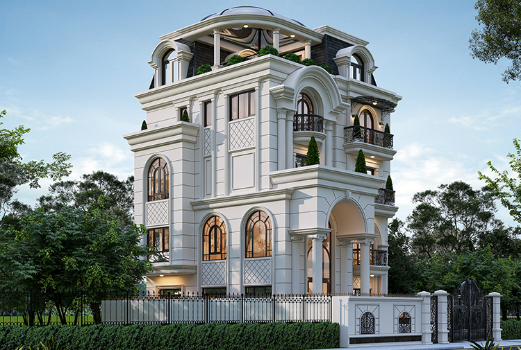 Thiết kế biệt thự Hà Nam 3 tầng phong cách tân cổ điển - dự án KT2009542