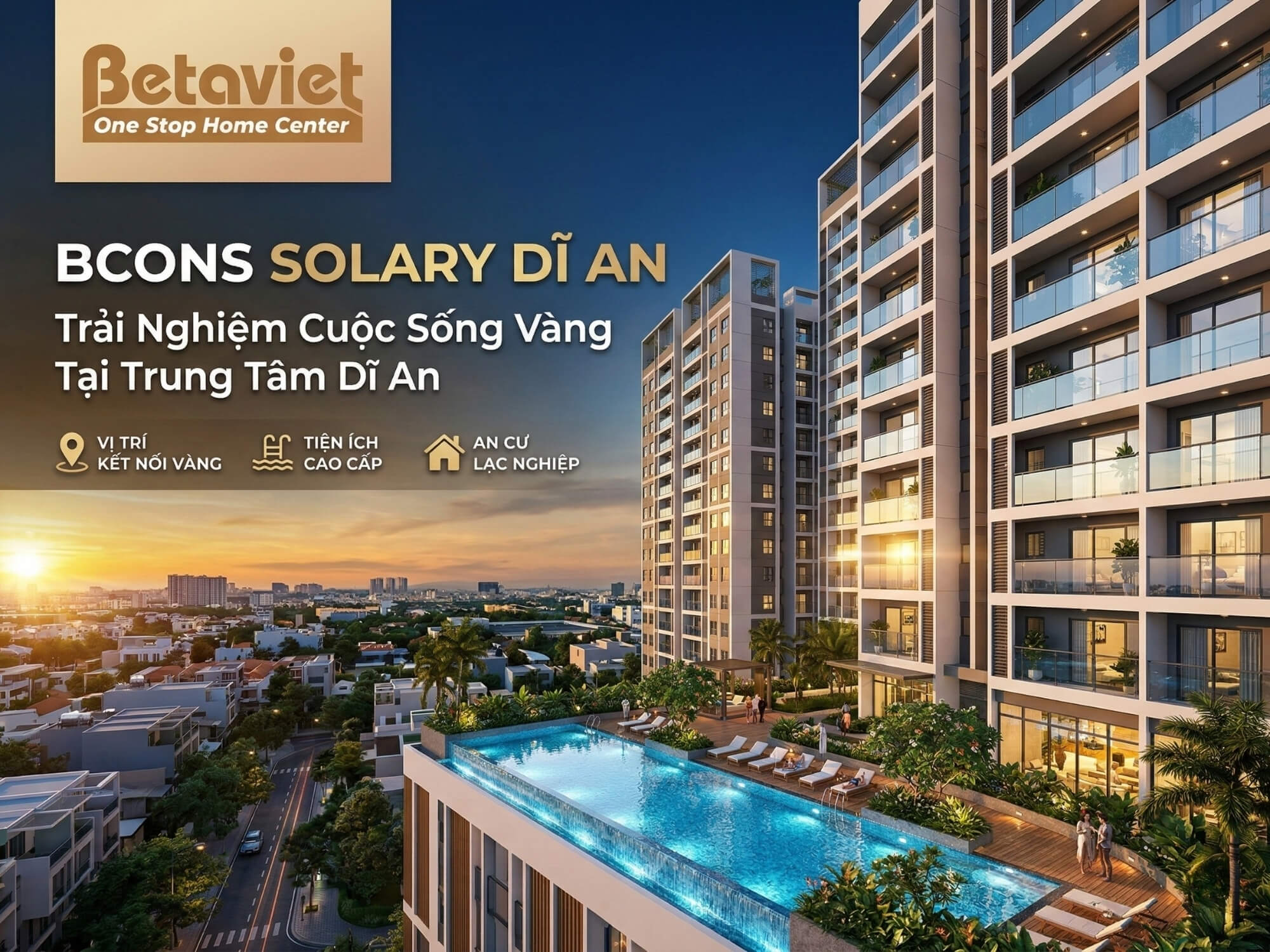 Chung cư Bcons Solary Dĩ An: Review Chi Tiết Vị Trí, Giá & Tiềm Năng Nội Thất 2026