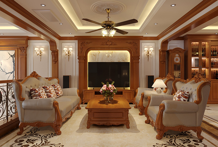 Thiết kế nội thất biệt thự tân cổ điển tại Bắc Ninh NT2009120