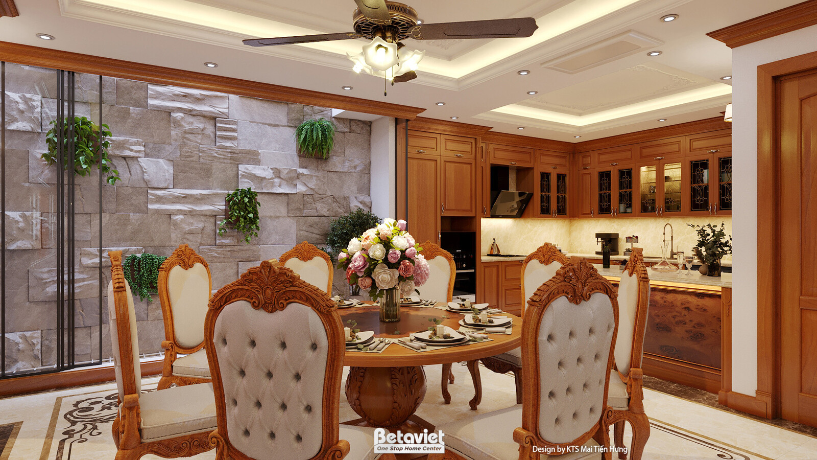Nội thất phòng khách biệt thự tân cổ điển NT2009120 – góc nhìn 11