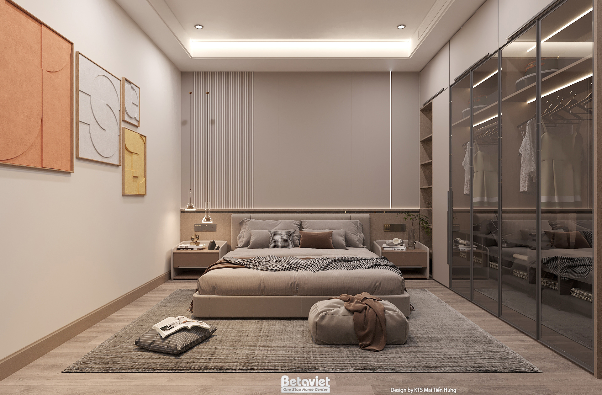 Mẫu thiết kế nội thất phòng ngủ hiện đại NT2009120